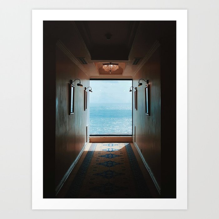 At the end of the corridor Art Print