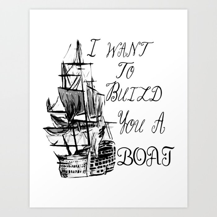 I Want To Build You A Boat Harry Styles Tattoo Larry Stylinson Art Print By Arabellaalfa Society6