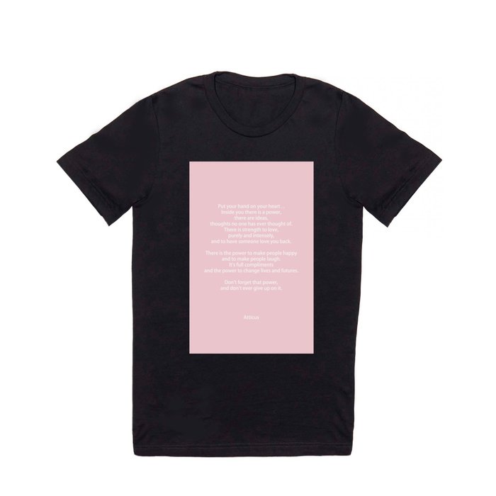 Pastel Pink Inspiration Never Give Up T Shirt