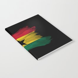Ghana flag brush stroke, national flag Notebook