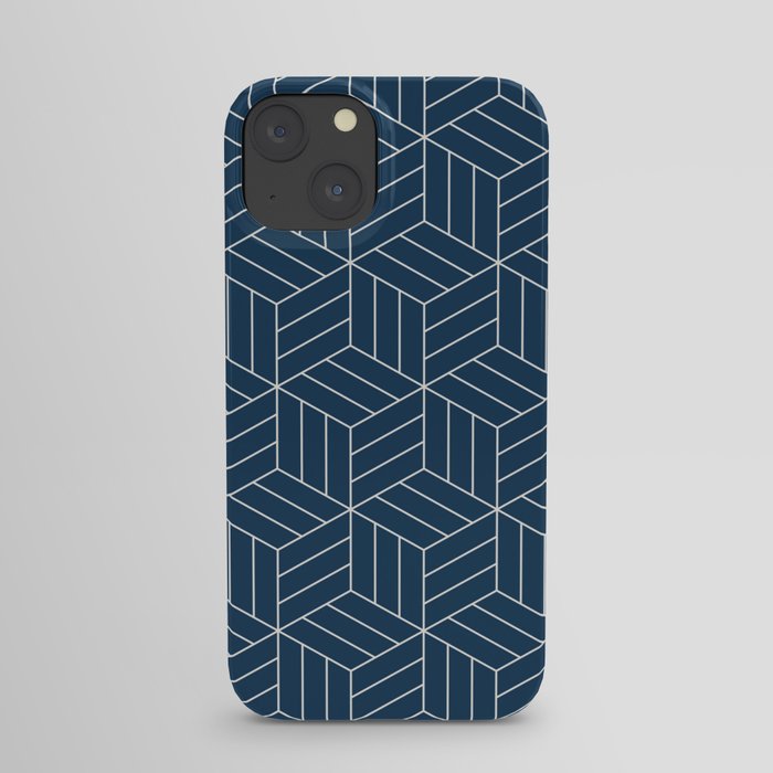 Japanese inspired blue pattern iPhone Case