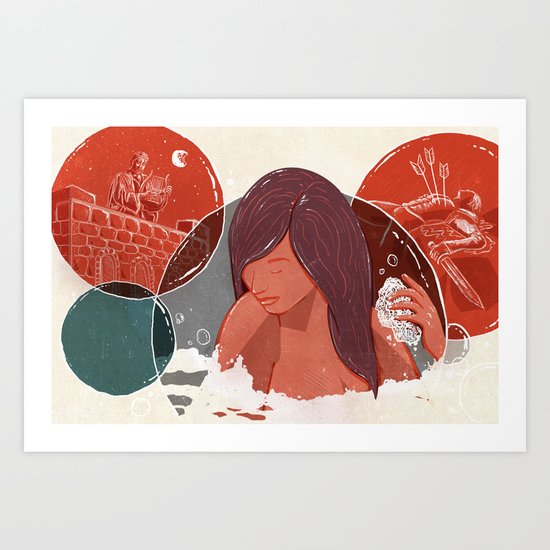 David and Bathsheba Art Print