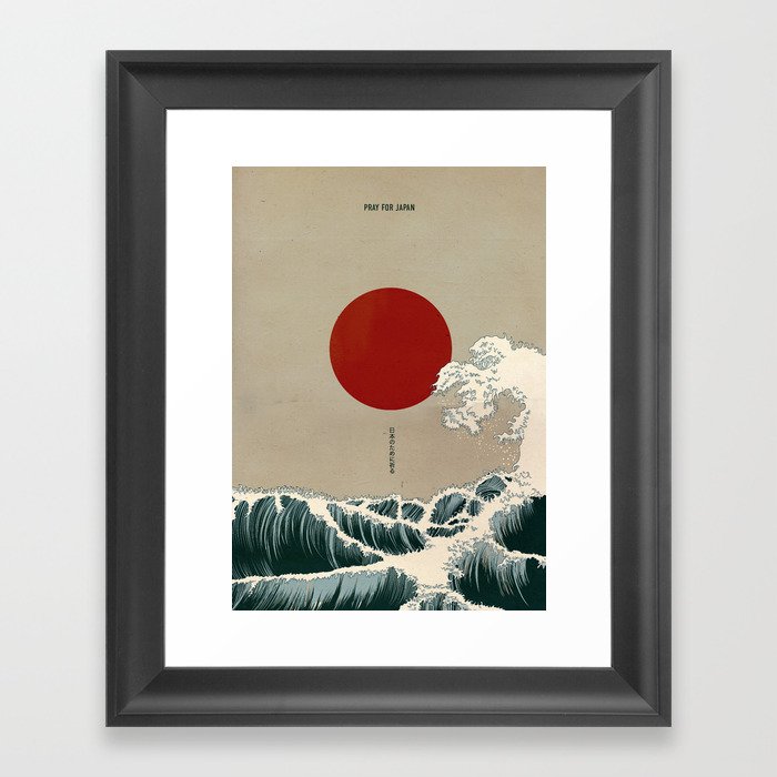 Pray For Japan Framed Art Print