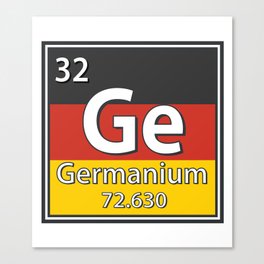 Germanium - Germany Flag German Science Canvas Print