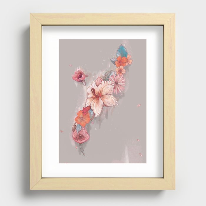 Flowers Recessed Framed Print