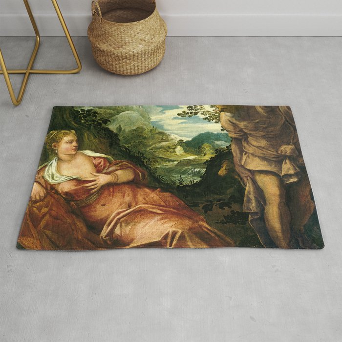 Tintoretto (Jacopo Robusti) "The Meeting of Tamar and Juda" Rug