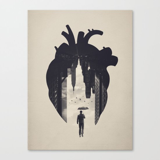In the Heart of the City Canvas Print