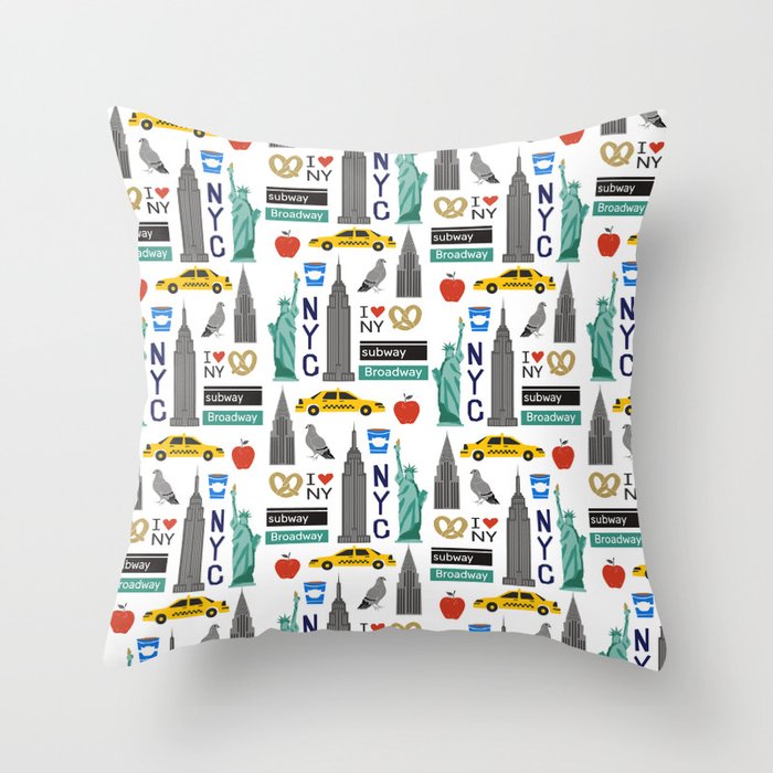Nyc Travel Pattern Fun Kids Decor Boys And Girls Nursery New York