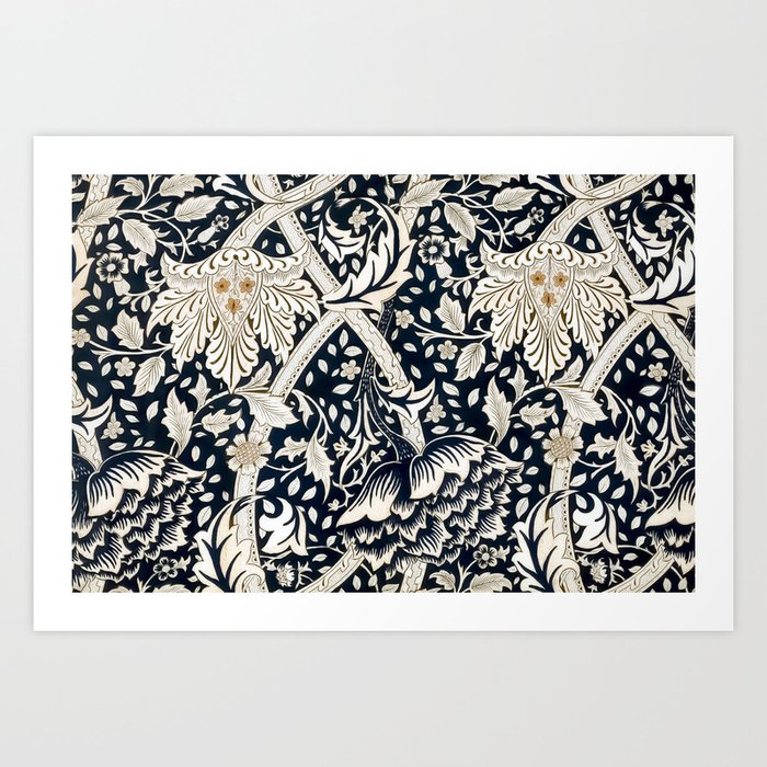 William Morris - Flower Pattern - Artwork Reproduction for Wall Art, Prints, Tshirts, Posters, Men, Women Art Print