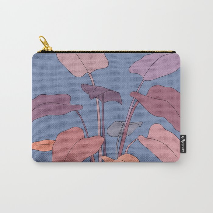 PASTEL FLOWER LEAVES Carry-All Pouch