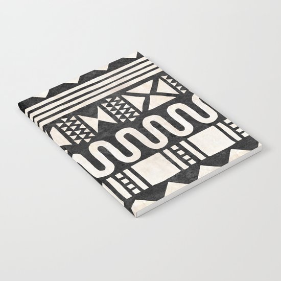 African Shapes - Black Notebook