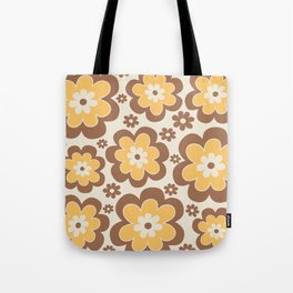 Colorful Retro Flower Pattern 601 Tote Bag