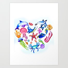Love our Oceans Art Print