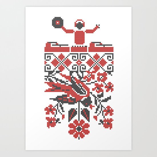 Ethno DJ Art Print