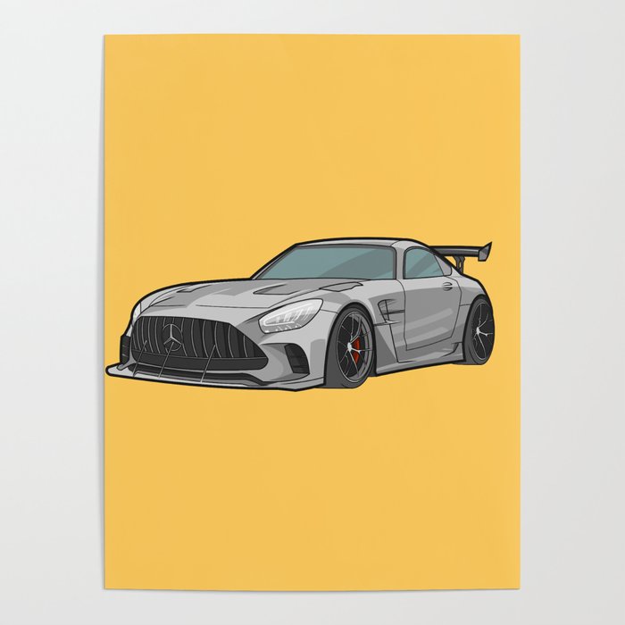 Gunmetal AMG GT Poster