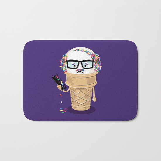 Ice Cream Coneover Bath Mat