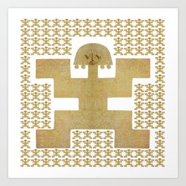 Pectoral Pre-Columbian Gold Piece Art Print