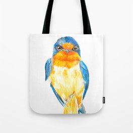 Barn Swallow - Andorinha - orange and blue - bird - illustration Tote Bag