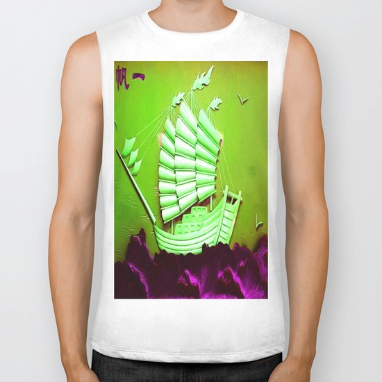 Asian Battle Ship Biker Tank