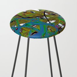 Abstract expressionist Art. Abstract Painting 71. Counter Stool