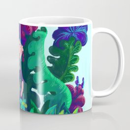 Floral Jungle Frida Kahlo Colorful Illustratration Coffee Mug