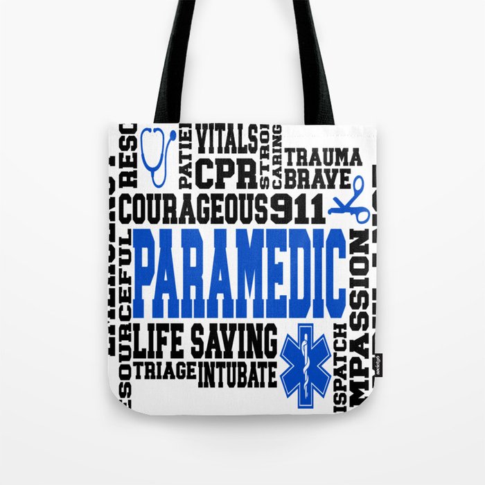 Paramedic Word Art Tote Bag