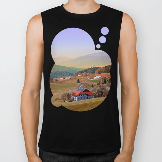 Country road in amazing panorama | landscape photography Biker Tank