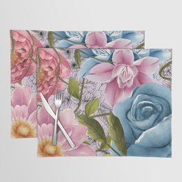 Colorful flowers home art Placemat