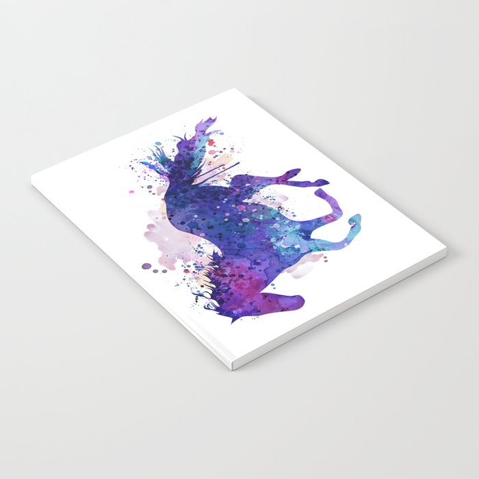 Running Horse Watercolor Silhouette Notebook
