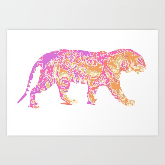 Tiger Burning Bright Art Print