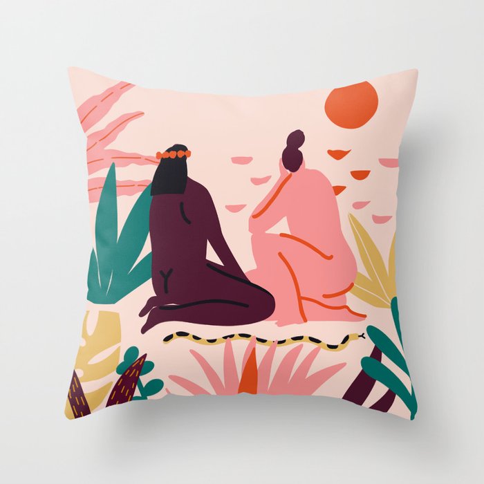 Soul sisters Throw Pillow