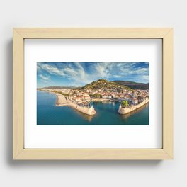 The historic port of Nafpaktos, Greece Recessed Framed Print
