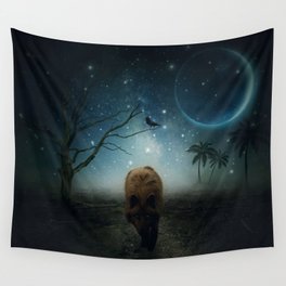 The Raven And The Wolf by GEN Z Wall Tapestry