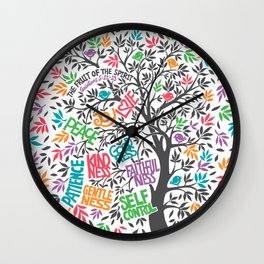 Fruit Of The Spirit (Full Color) Wall Clock