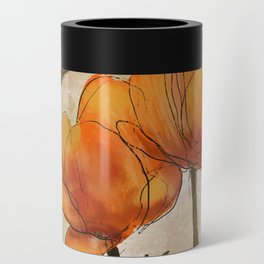 Beautiful Loose Art Scene of Butterfly with Flowers Can Cooler