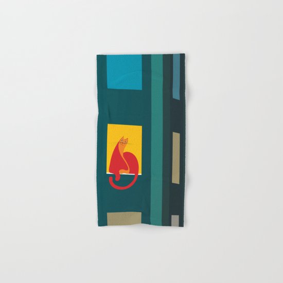 Cat in the window Hand & Bath Towel