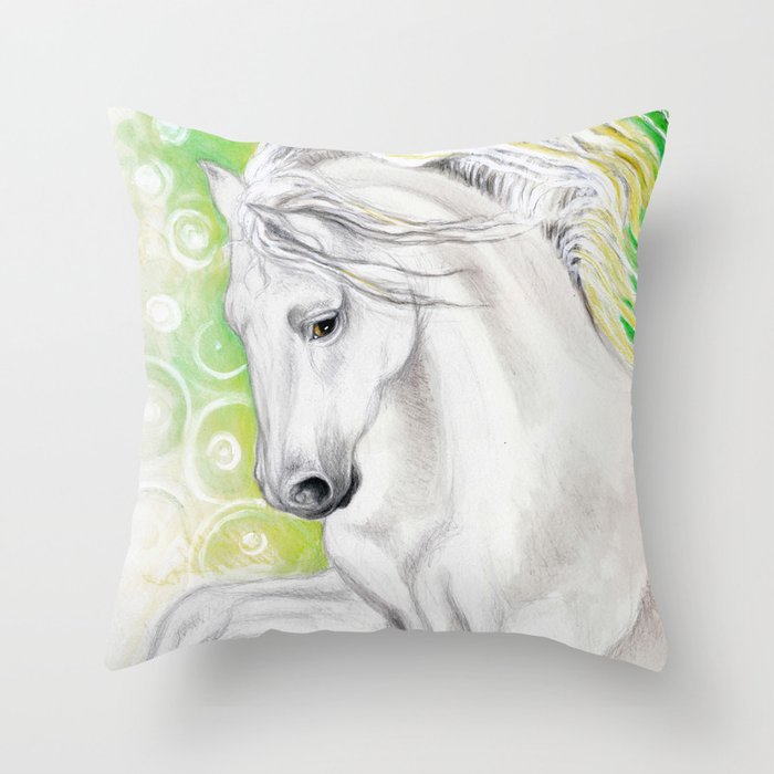 Andalusian Green Throw Pillow