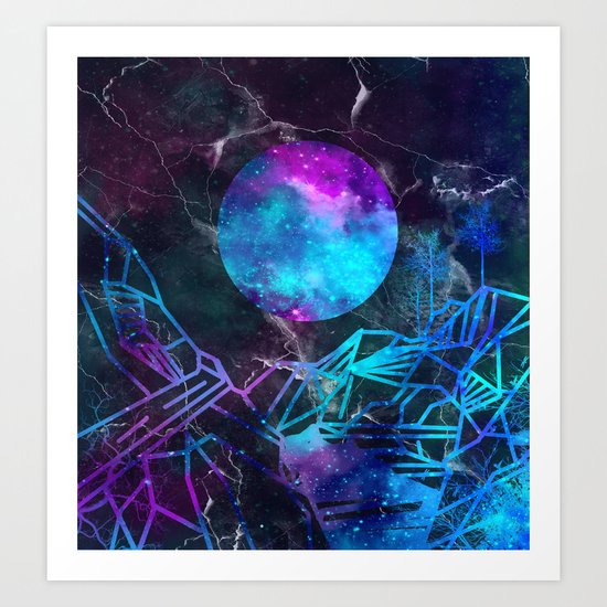 galaxy landscape Art Print