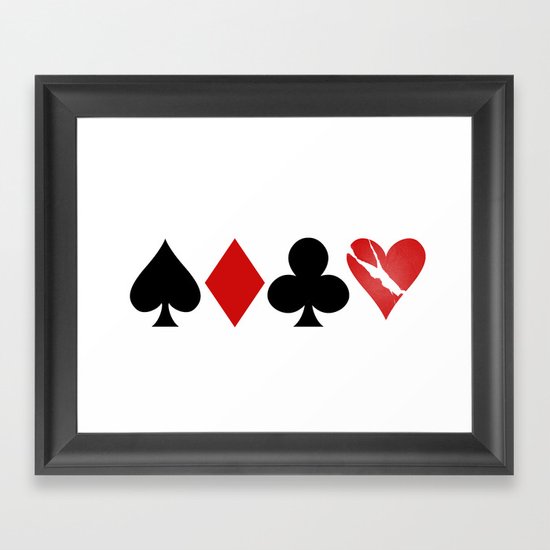 Love is a Game Framed Art Print