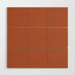 Terracotta Red Brown Single Solid Color Shades of The Desert Earthy Tones Wood Wall Art