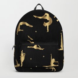 Black and Gold Gymnastics Backpack
