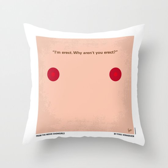 No076 My Showgirls minimal movie poster Throw Pillow