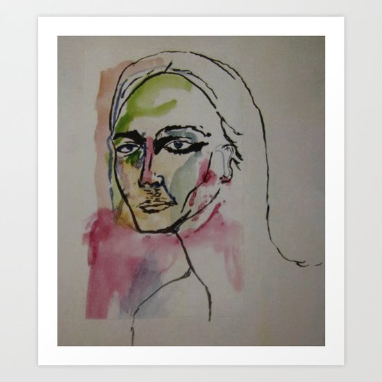 green face Art Print