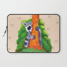 Peeking Raccoons #4 Beige Pallet- Laptop Sleeve