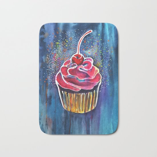 Rainbow Cupcake Bath Mat