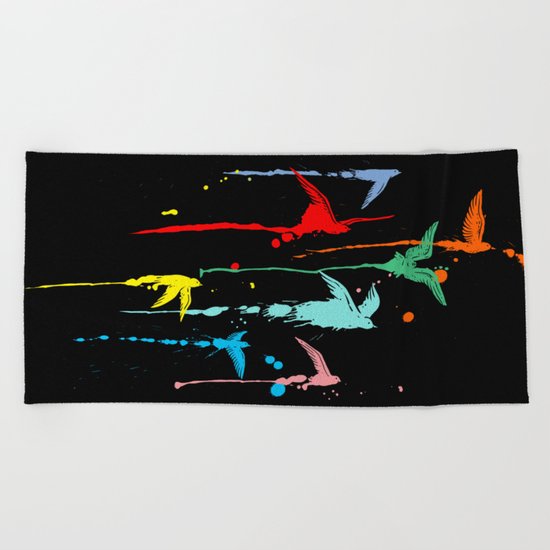Flying colors Beach Towel
