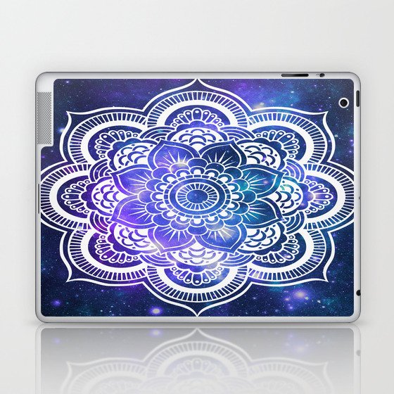 Mandala: Violet & Teal Galaxy Laptop & iPad Skin