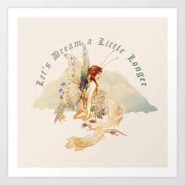Cottagecore Fairy 'Let's Dream' Art Print