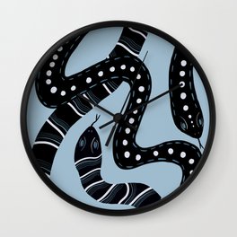 Two Serpents - Blue Wall Clock