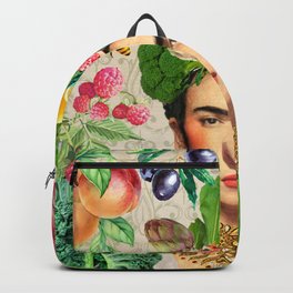 Frida Kahlo Fruits Backpack | Kahlo, Vegetables, Uvas, Fruits, Limon, Fruit, Lemon, Frida, Kale, Broccoli 